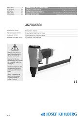 Josef Kihlberg JK20A680L Operating Instructions Manual