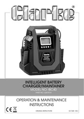 Clarke IBC40 Operation & Maintenance Instructions Manual
