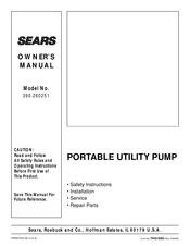 Sears 390.260251 Owner's Manual