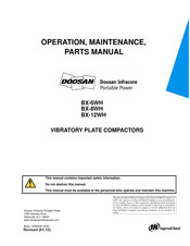 Doosan Ingersoll Rand BX-6WH Operation Maintenance & Parts Manual
