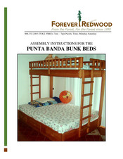 Forever Redwood PUNTA BANDA BUNK BEDS Assembly Instructions Manual