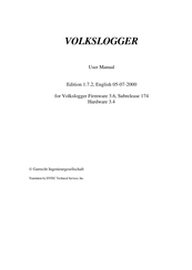 Garrecht Avionik VOLKSLOGGER User Manual