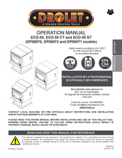 Drolet ECO-55 ST Operation Manual