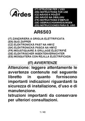 ARDES AR6S03 Instructions For Use Manual