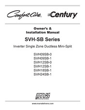Mars Comfort-Aire Century SVH-SB Series Owners & Installation Manual