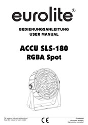 EuroLite ACCU SLS-180 User Manual