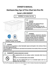 Sunjoy Heirloom Bay L-DN1202SST Owner's Manual