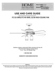 Home Decorators Collection FC140-BKRL Use And Care Manual