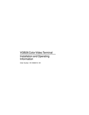 IBM VGB26 Installation And Operating Information