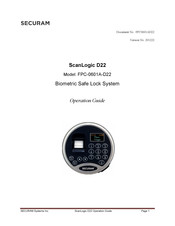 Securam FPC-0601A-D22 Operation Manual
