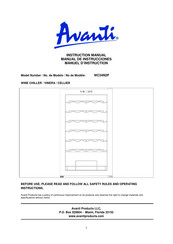 Avanti WC34N2P Instruction Manual