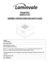 Laminvale FR01 Assembly Instructions And Safety Manual