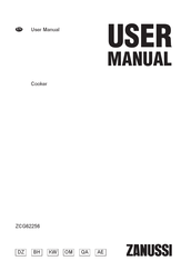 Zanussi ZCG62256XA User Manual