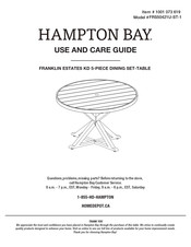 HAMPTON BAY 1001 073 619 Use And Care Manual