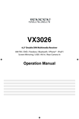 Jensen VX3026 Operation Manual