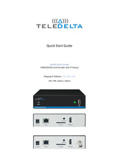 Teledelta HD100 Series Quick Start Manual