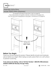 Mainstays 9509CHWM Assembly Instructions Manual