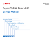 Canon Super G3 FAX Board-AK1 Service Manual