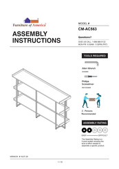 Furniture of America CM-AC563 Assembly Instructions Manual