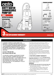 Ozito PSDWK-780 Instruction Manual