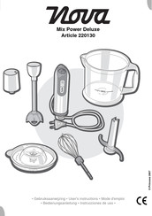 Nova Mix Power Deluxe 220130 User Instructions
