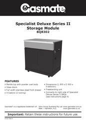 Gasmate Specialist Deluxe II Series Manual