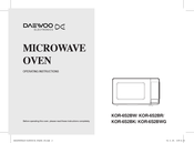 DAEWOO ELECTRONICS KOR-6S2BK Operating Instructions Manual