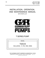 GORMAN-RUPP T4A3-B Installation, Operation And Maintenance Manual