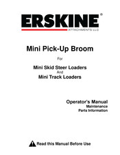 Erskine Attachments Mini Pick-Up Broom Operator's Manual