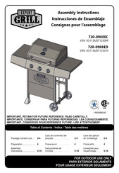 EXPERT GRILL 720-0988ED Assembly Instructions Manual