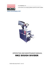 Mono MK2 Operating And Maintenance Manual