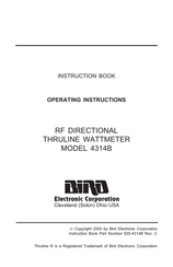 BIRD 4314B Operating Instructions Manual