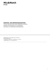 burgbad Mix&Match M1266 Fitting Instructions And Operating Manual