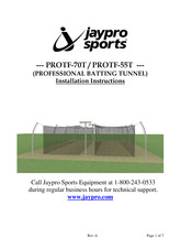 Jaypro Sports PROTF-70T Installation Instructions Manual