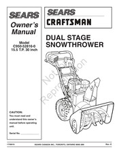Sears Craftsman C950-52816-0 Owner's Manual