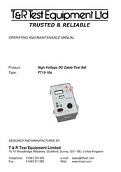 T&R 062 Operating And Maintenance Manual