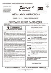 Zoeller 2802 Installation Instructions Manual
