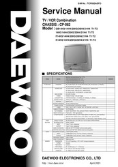 DAEWOO ELECTRONICS GB20H4 Service Manual