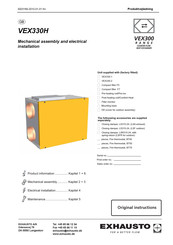 Exhausto VEX330-1 Mechanical Assembly And Electrical Installation