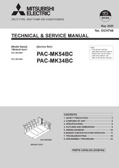 Mitsubishi Electric PAC-MK34BC Technical & Service Manual