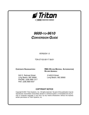 Dover Triton 9600 Conversion Manual