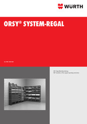 Würth ORSY SYSTEM-REGAL Translation Of The Original Operating Instructions