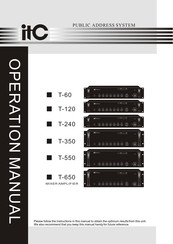 Itc T-60 Operation Manual