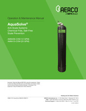 Watts AERCO AquaSolve AM8408-COM Operation & Maintenance Manual