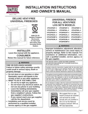 Empire Comfort Systems VFD32FB0F-4 Installation Instructions And Owner's Manual