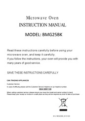 Malloca BMG25BK Instruction Manual