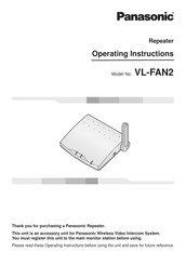 Panasonic VL-FAN2 Operating Instructions Manual