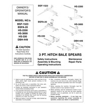 Worksaver BSFA-20 Owner's/Operator's Manual