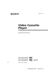 Sony SLV-XA125TK Operating Instructions Manual