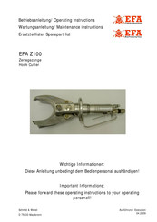 Schmid & Wezel EFA Z100 Operating Instructions Manual